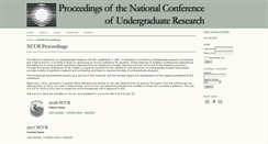 Desktop Screenshot of ncurproceedings.org