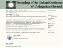 Tablet Screenshot of ncurproceedings.org